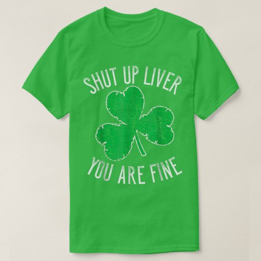 Sint Patrick's Day Beer Drink je kop omhoog T-shirt (Design voorkant)