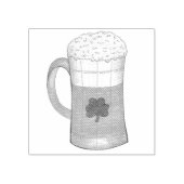 Sint Patrick's Day Beer Mok Shamrock Clover Rubberstempel (Afrduk)