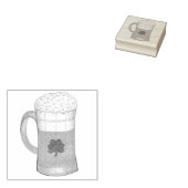 Sint Patrick's Day Beer Mok Shamrock Clover Rubberstempel (Gestempeld)