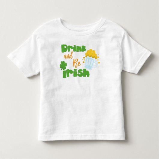 Sint Patrick's Day, Bier, Drink en Iers zijn Kinder Shirts (Voorkant)