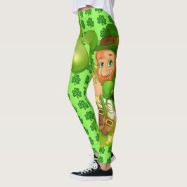 Sint Patrick's Day Big Leprechaun Leggings
