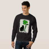 Sint Patricks Day Black Cat My Lucky Charm Bleking Trui (Voorkant volledig)