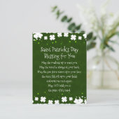 Sint Patrick's Day Blessing May the Road Rise Up Briefkaart (Staand voorkant)
