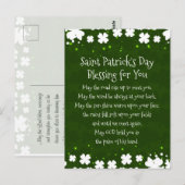 Sint Patrick's Day Blessing May the Road Rise Up Briefkaart (Voorkant / Achterkant)