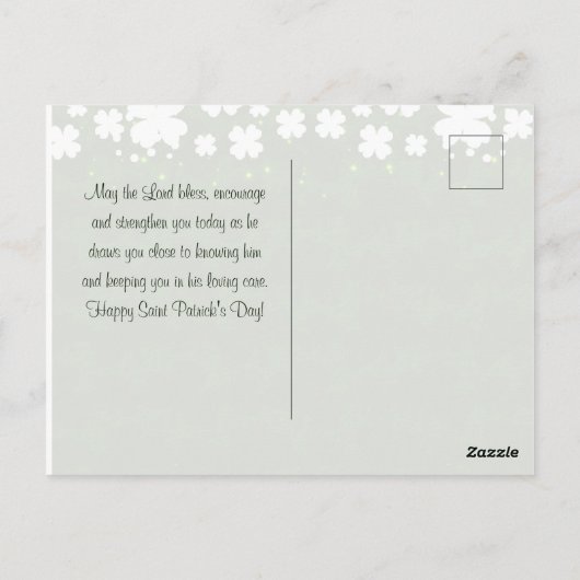 Sint Patrick's Day Blessing May the Road Rise Up Briefkaart (Achterkant)