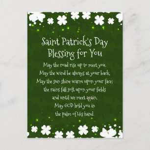 Sint Patrick's Day Blessing May the Road Rise Up Briefkaart