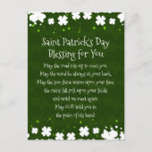 Sint Patrick's Day Blessing May the Road Rise Up Briefkaart (Voorkant)