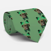 Sint Patrick's Day boxer dog necktie Stropdas (Opgerold)