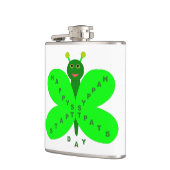 Sint Patrick's Day Butterfly Flask Heupfles (Links)