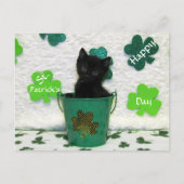 Sint Patrick's Day Cat/Kitten Briefkaart (Voorkant)
