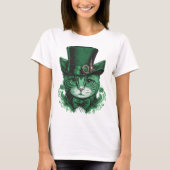Sint Patrick's day cat T-shirt (Voorkant)