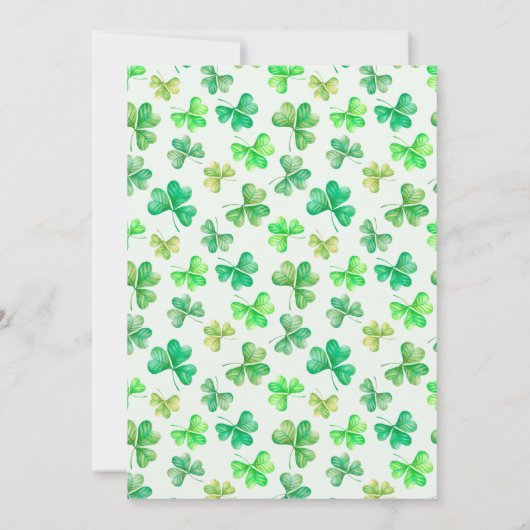 Sint Patrick's Day Celebration Party Adult Cocktai Kaart (Achterkant)