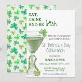 Sint Patrick's Day Celebration Party Adult Cocktai Kaart (Voorkant / Achterkant)