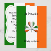 Sint-Patrick's Day Celebration Party Kaart (Voorkant / Achterkant)