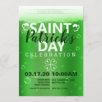 Sint Patrick's Day Celebration Party Kaart