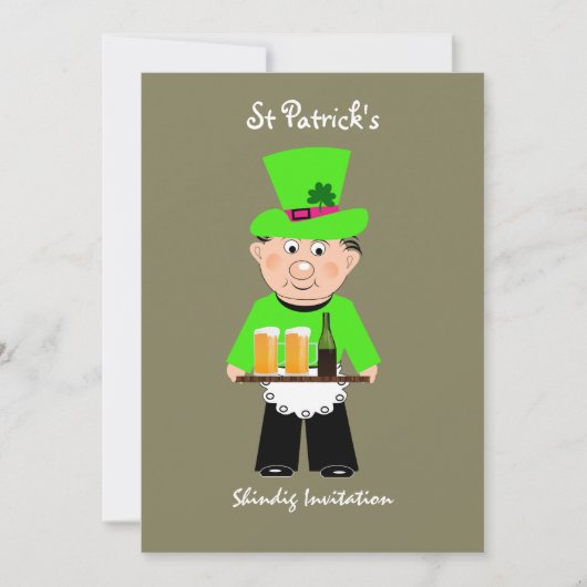 Sint-Patrick's Day Celebration Party Kaart (Voorkant)