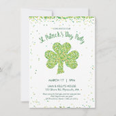 Sint Patrick's Day Celebration Shamrock Invite Kaart (Voorkant)