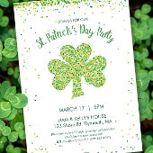 Sint Patrick's Day Celebration Shamrock Invite Kaart