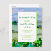 Sint Patrick's Day Celebration Uitnodiging Briefkaart (Voorkant / Achterkant)
