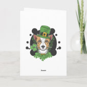 Sint-Patrick's Day Chihuahua-betaalkaart Feestdagen Kaart (Achterkant)