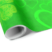 Sint-Patrick's Day Clovers and Hearts Cadeaupapier (Rol Hoek)