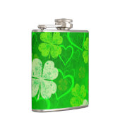 Sint-Patrick's Day Clovers and Hearts Heupfles (Rechts)
