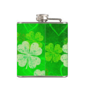 Sint-Patrick's Day Clovers and Hearts Heupfles (Achterkant)