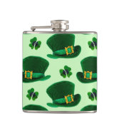 Sint-Patrick's Day Clovers and Leprechaun Petten Heupfles (Voorkant)