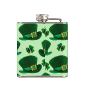 Sint-Patrick's Day Clovers and Leprechaun Petten Heupfles (Achterkant)