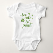 Sint Patricks Day Cute Green To Cute to Pinch Boys Romper (Voorkant)