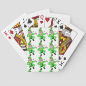 Sint Patrick's Day Dancing Leprechauns Pattern Speelkaarten (Achterkant)