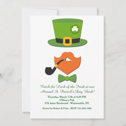 Sint-Patrick's Day Disguise Invitation Kaart (Voorkant)