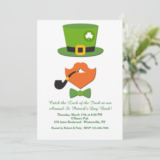 Sint-Patrick's Day Disguise Invitation Kaart (Staand voorkant)