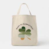 Sint Patrick's Day Distress Lucky Irish Shamrock Tote Bag (Achterkant)