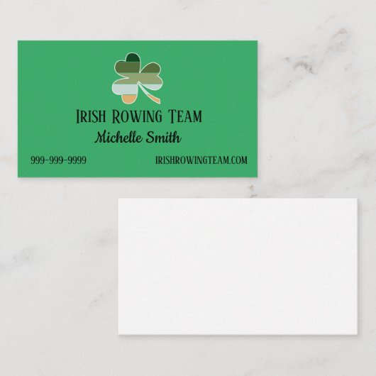 Sint Patrick's Day Distress Lucky Irish Shamrock Visitekaartje (Voorkant / Achterkant)