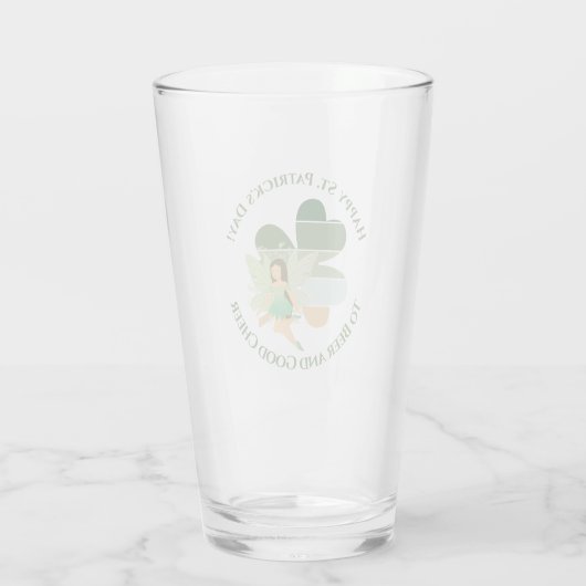 Sint-Patrick's Day Distress Shamrock Irish Fairy Glas (Achterkant)