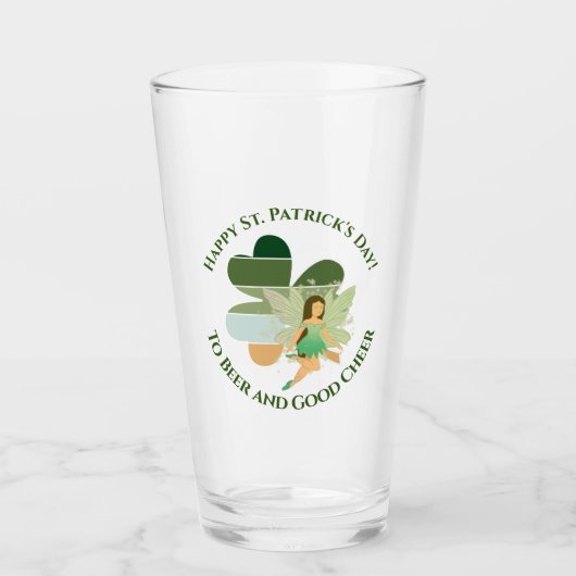 Sint-Patrick's Day Distress Shamrock Irish Fairy Glas (Voorkant)