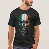 Sint Patricks Day door de Ierse vlag gebogen sched T-shirt (Voorkant)