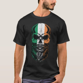 Sint Patricks Day door de Ierse vlag gebogen sched T-shirt