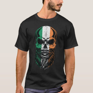 Sint Patricks Day door de Ierse vlag gebogen sched T-shirt