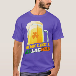 Sint Patricks Day Drink als een galagher T-shirt