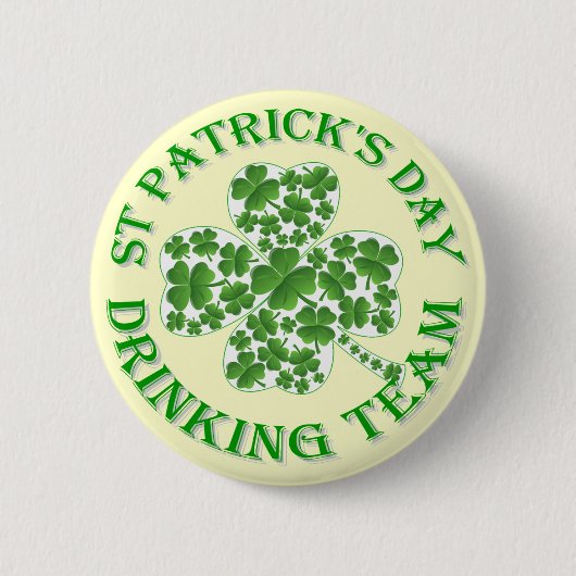 Sint Patrick's day drink team Ronde Button 5,7 Cm (Voorkant)