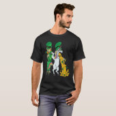 Sint Patrick's Day Drink Unicorn Leprechaun Pet V T-shirt (Voorkant volledig)