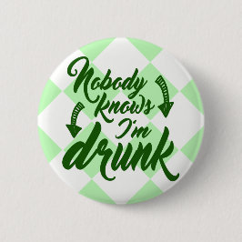 Sint Patrick's Day Duidelijk Drink Ronde Button 5,7 Cm