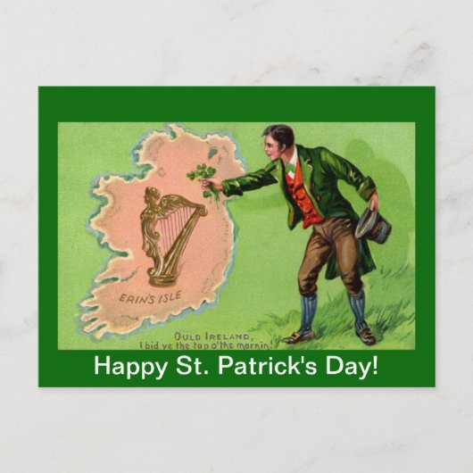 Sint Patrick's Day Erin's Isle Briefkaart (Voorkant)