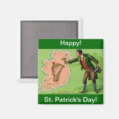 Sint Patrick's Day Erin's Isle Magneet (Voorkant / Achterkant)