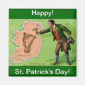 Sint Patrick's Day Erin's Isle Magneet (Voorkant)