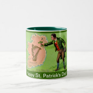 Sint Patrick's Day Erin's Isle Tweekleurige Koffiemok