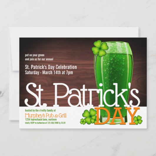 Sint-Patricks Day-feestdagen Kaart (Voorkant)