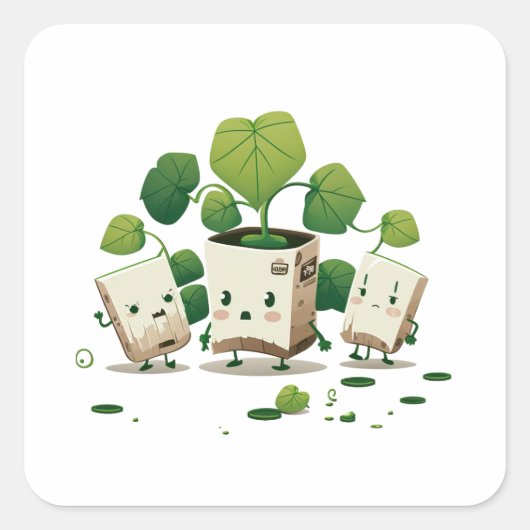 Sint-Patrick's Day Festival Vierkante Sticker (Voorkant)